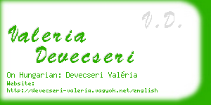 valeria devecseri business card